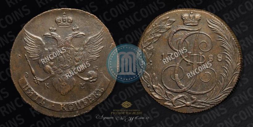Picture 5 kopecks 1788 year КМ 