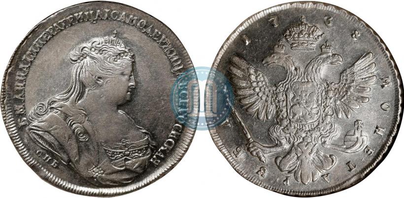 Picture 1 rouble 1738 year СПБ "Petersburg type"