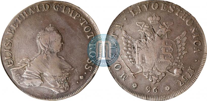 Picture 96 kopecks 1757 year  "For Livonia"