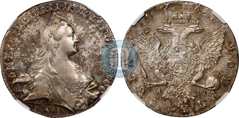 Picture 1 rouble 1766 year СПБ-АШ-Т.I. 