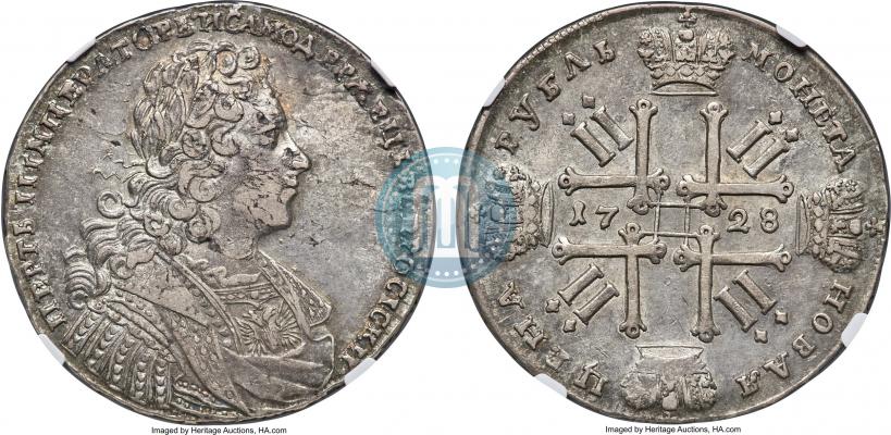 Фото 1 рубль 1728 года  "Тип 1728"