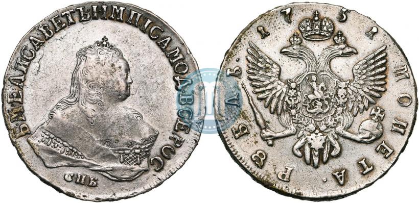 Picture 1 rouble 1751 year СПБ 
