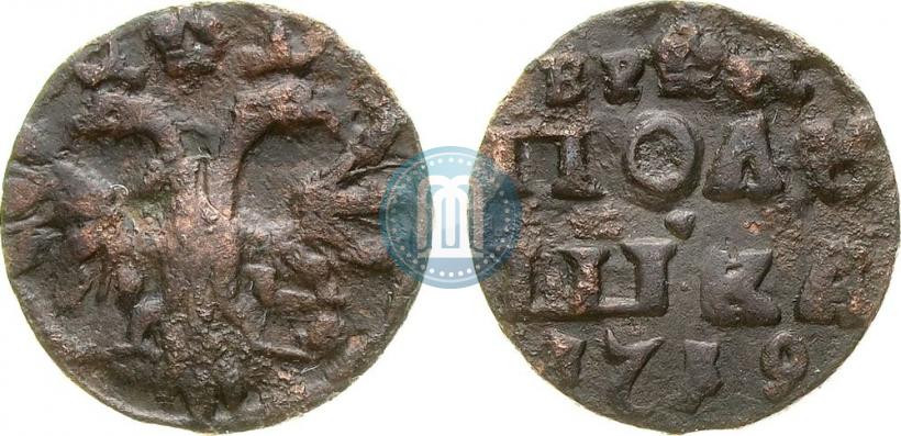 Фото Полушка 1719 года  