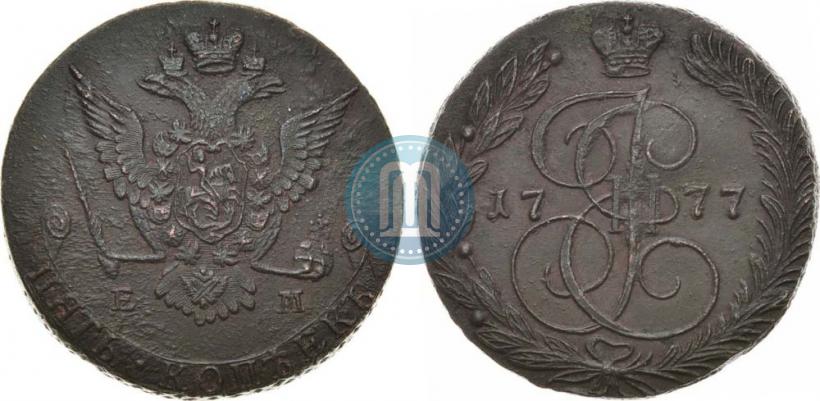 Picture 5 kopecks 1777 year ЕМ 