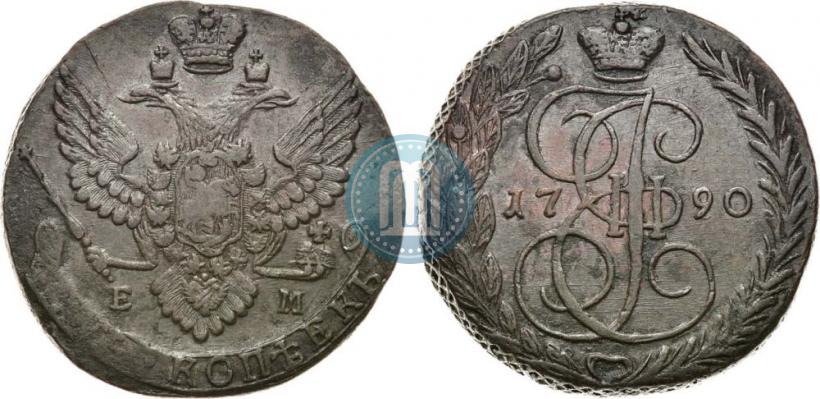 Фото 5 копеек 1790 года ЕМ 
