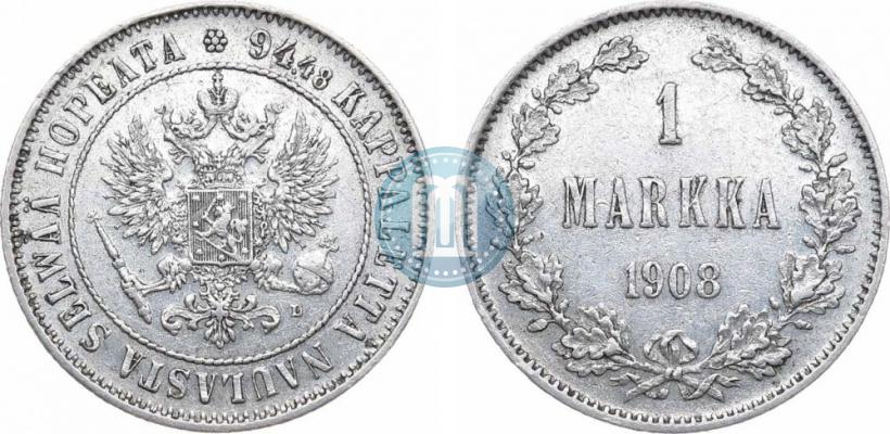 Picture 1 markka 1908 year L 