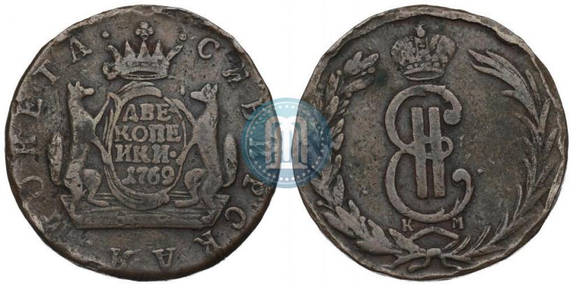 Picture 2 kopecks 1769 year КМ 