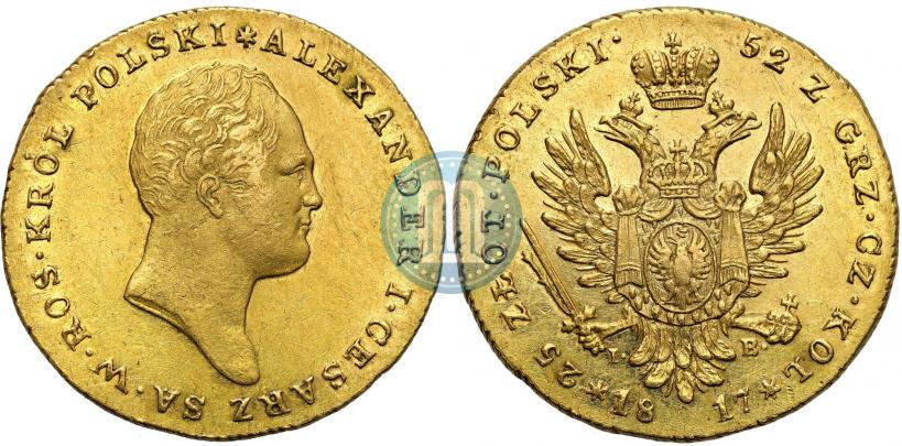 Фото 25 злотых 1817 года IB 