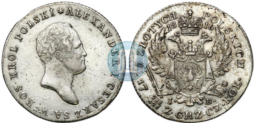 Picture 5 złotych 1816 year IB 