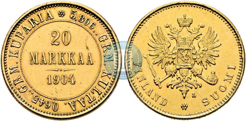 Picture 20 markkaa 1904 year L 