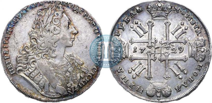 Фото 1 рубль 1729 года  "Тип 1729"