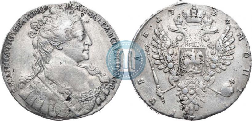 Picture 1 rouble 1734 year  "Type of 1734"