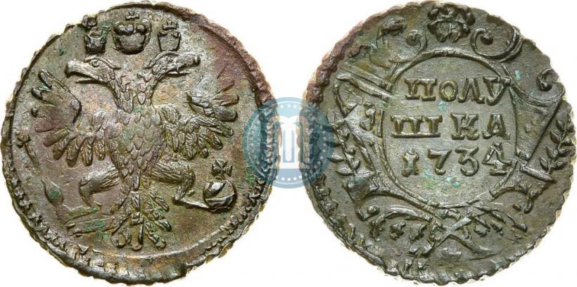 Фото Полушка 1734 года  