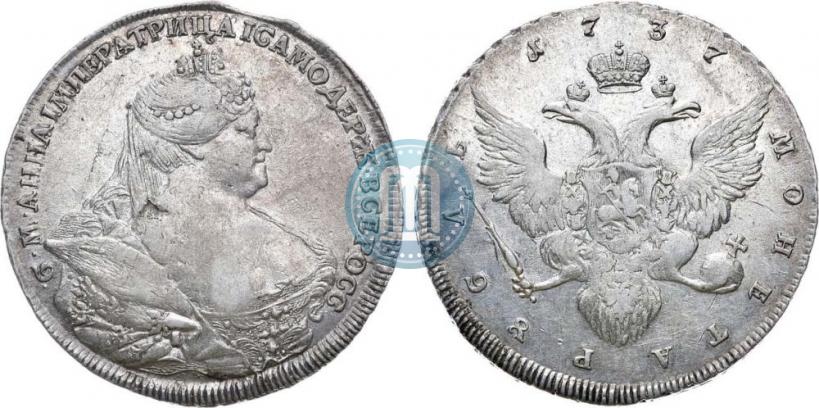 Picture 1 rouble 1737 year  "Portrait by Gedlinger"