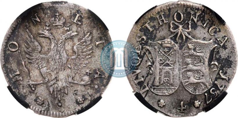 Фото 4 копейки 1757 года  "Ливонез"