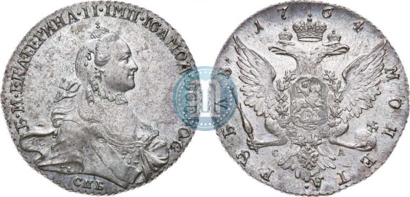 Фото 1 рубль 1764 года СПБ-СА 