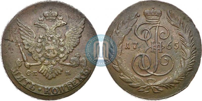 Picture 5 kopecks 1765 year СПМ 