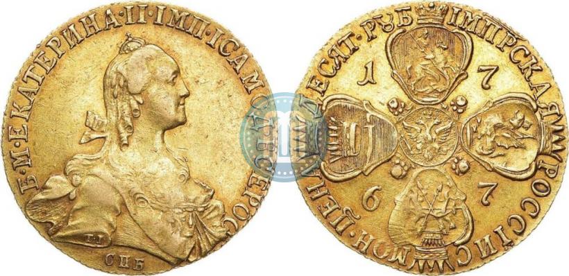 Picture 10 roubles 1767 year СПБ 