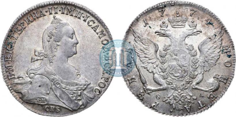 Picture 1 rouble 1774 year СПБ-ФЛ 