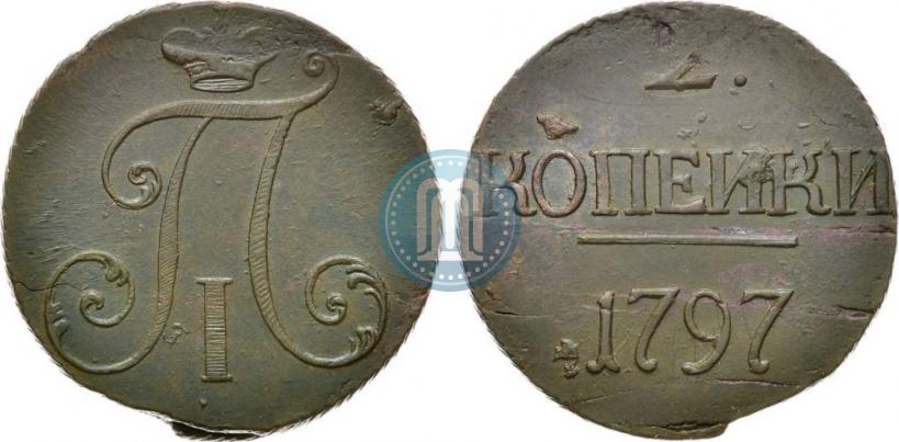 Picture 2 kopecks 1797 year  