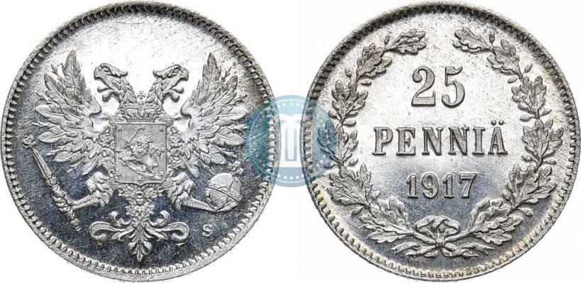 Фото 25 пенни 1917 года S 