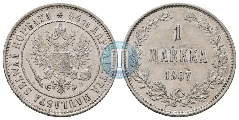 Picture 1 markka 1907 year L 