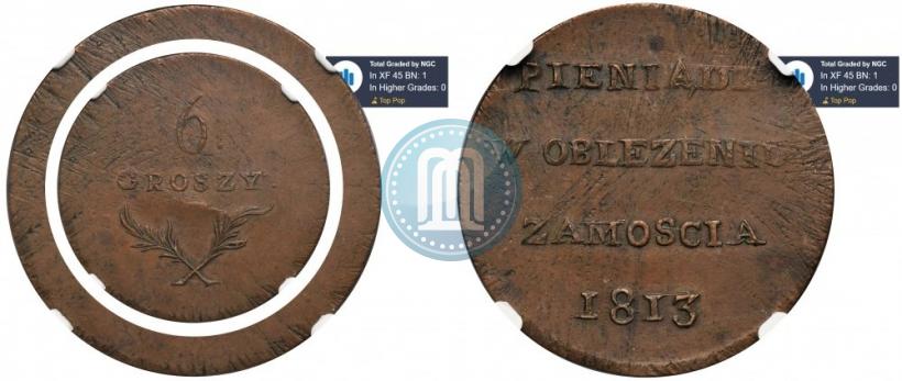 Picture 6 groszy 1813 year  