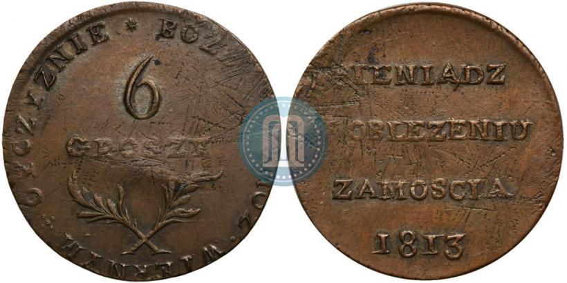 Picture 6 groszy 1813 year  