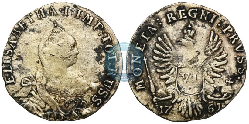 Picture 6 groszy 1761 year  