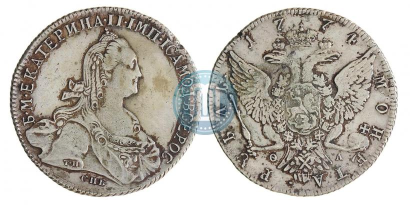 Picture 1 rouble 1774 year СПБ-ФЛ 