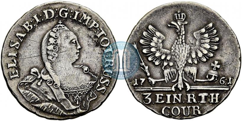 Picture 1/3 Thaler 1761 year  