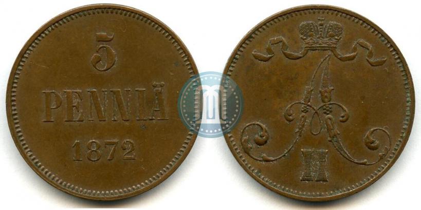 Фото 5 пенни 1872 года  