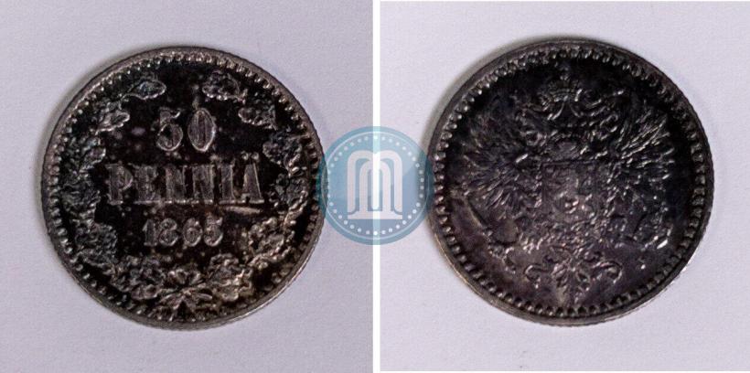 Фото 50 пенни 1865 года S 