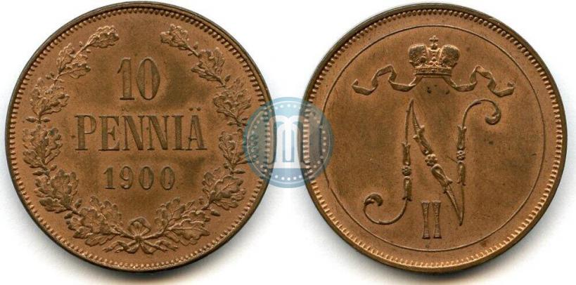 Picture 10 pennia 1900 year  