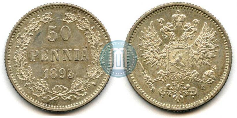 Picture 50 pennia 1893 year L 