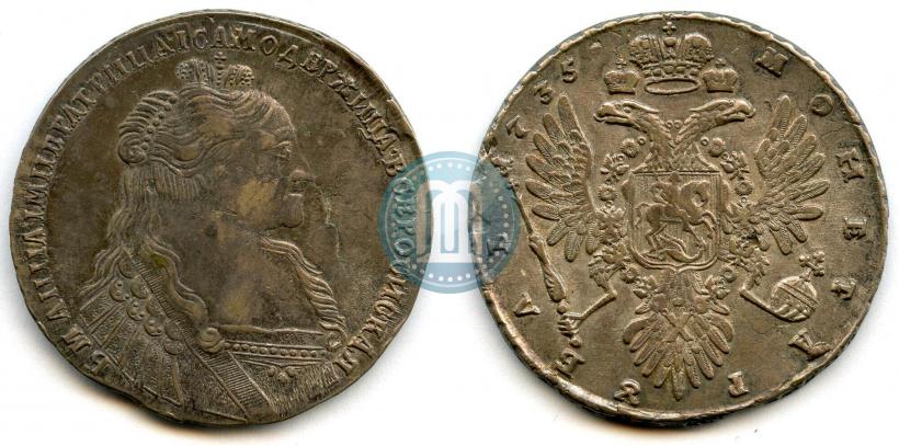Фото 1 рубль 1735 года  