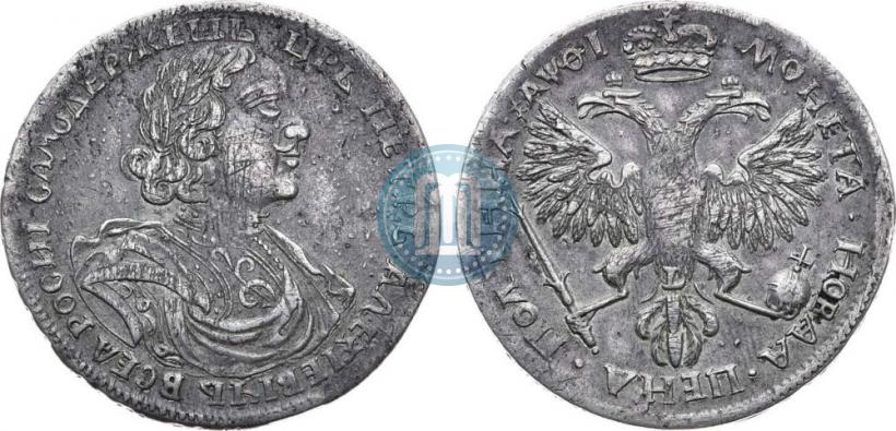 Фото Полтина 1719 года L "Портрет в латах"