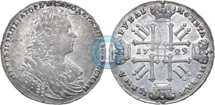 Фото 1 рубль 1729 года  "Тип 1728"
