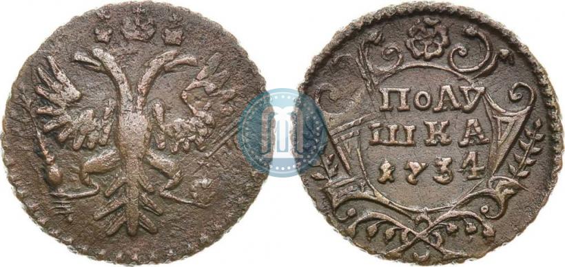 Фото Полушка 1734 года  