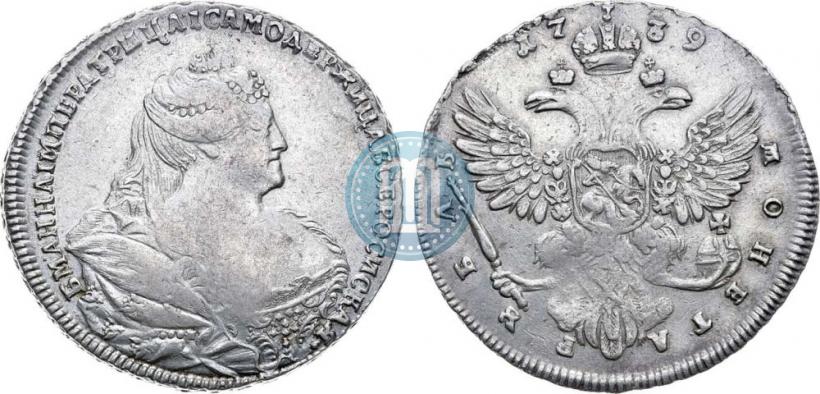 Picture 1 rouble 1739 year  "Moscow type"