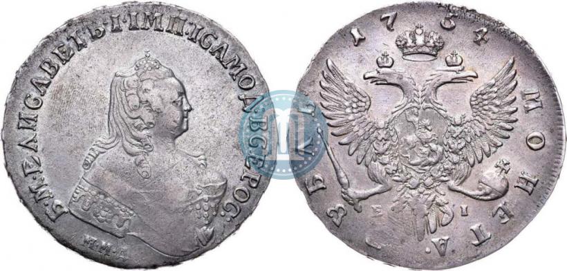 Picture 1 rouble 1754 year ММД-ЕI 