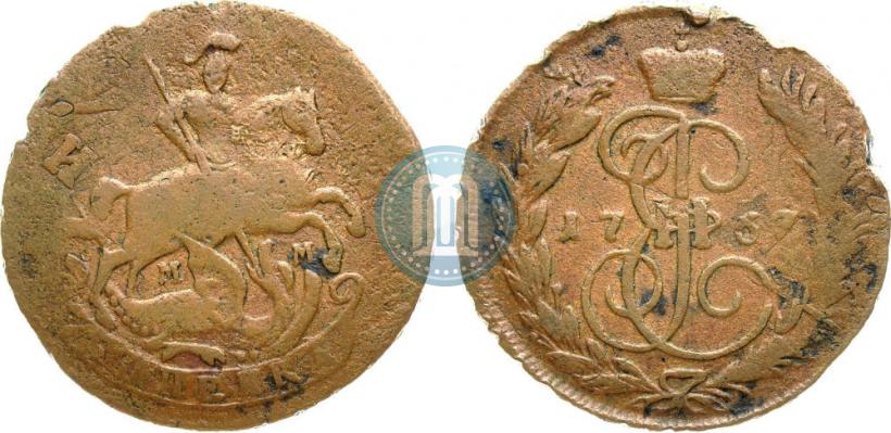 Фото 1 копейка 1763 года ММ 