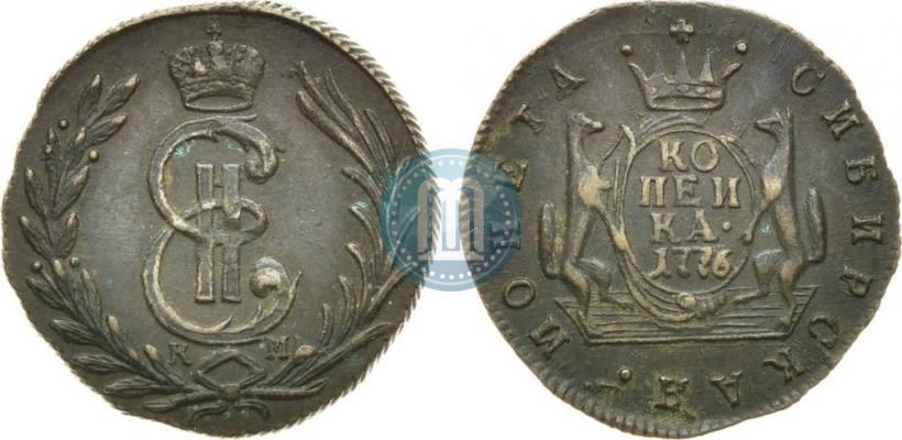 Фото 1 копейка 1776 года КМ 
