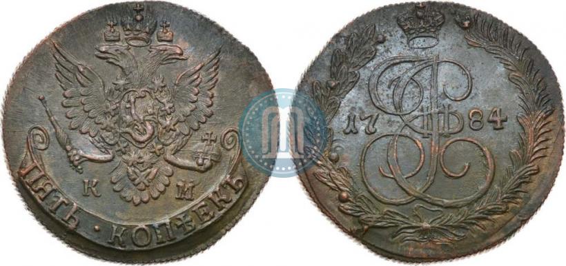 Picture 5 kopecks 1784 year КМ 