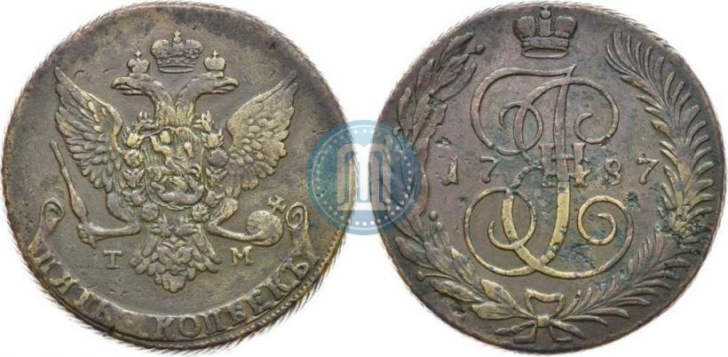 Фото 5 копеек 1787 года ТМ 