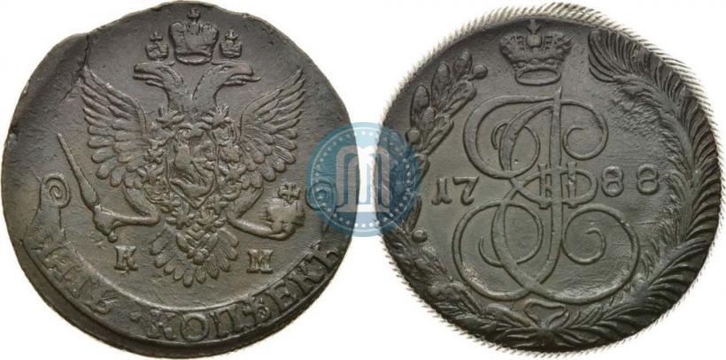 Picture 5 kopecks 1788 year КМ 