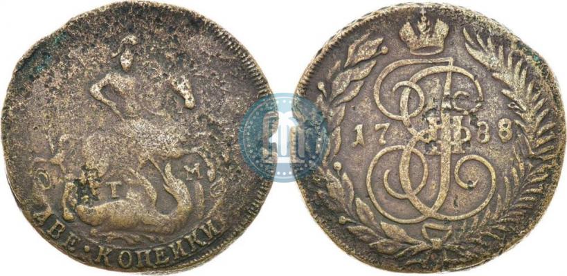 Picture 2 kopecks 1788 year ТМ 