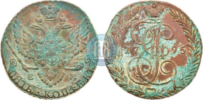 Picture 5 kopecks 1795 year ЕМ 