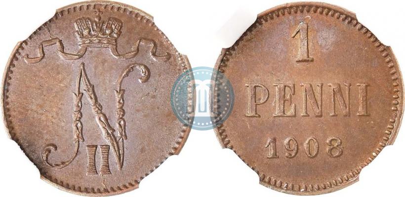 Picture 1 penni 1908 year  