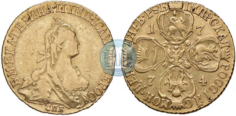 Picture 5 roubles 1774 year СПБ 